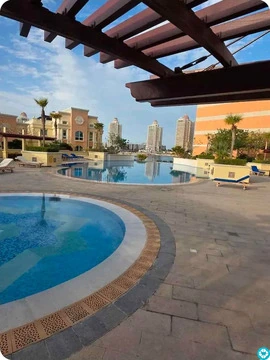 🚨 Only 1 Month Available | Beachfront Studio with Balcony, Jacuzzi & Sauna | The Pearl! 🌊☀️ - 2